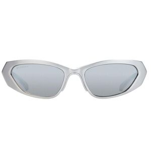 Balenciaga BB0181S Silver/Grey Silver Mirrored (002) Sunglasses